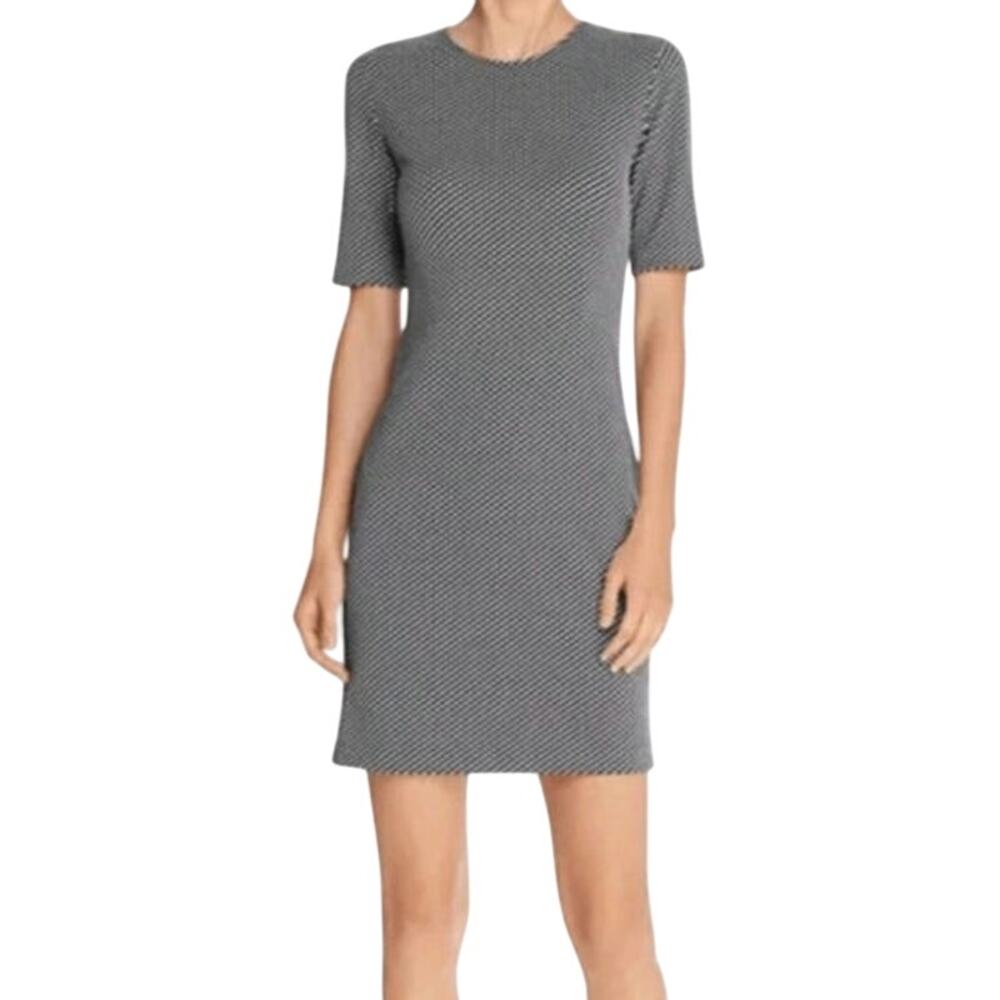 Theory Black and White Mini Dress